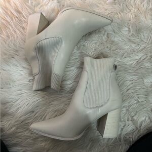 Steve Madden White Booties
